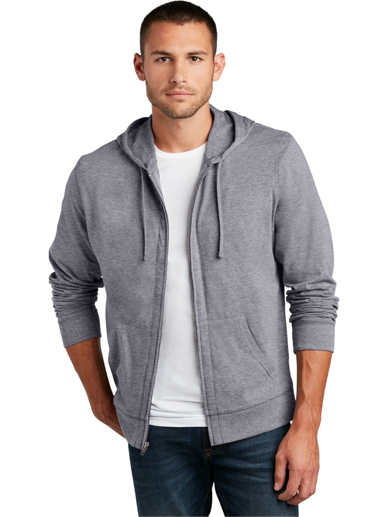 no-logo District Jersey Full-Zip Hoodie-Regular-District-Thread Logic