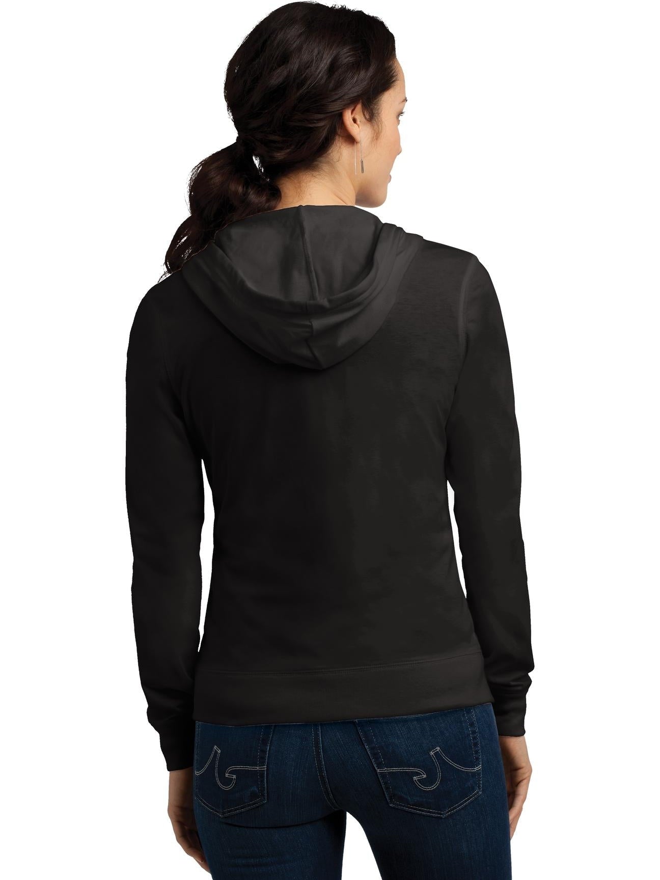 no-logo District Ladies Fitted Jersey Full-Zip Hoodie-Regular-District-Thread Logic