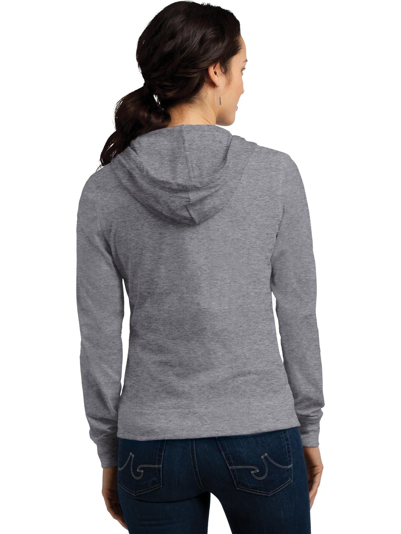 no-logo District Ladies Fitted Jersey Full-Zip Hoodie-Regular-District-Thread Logic