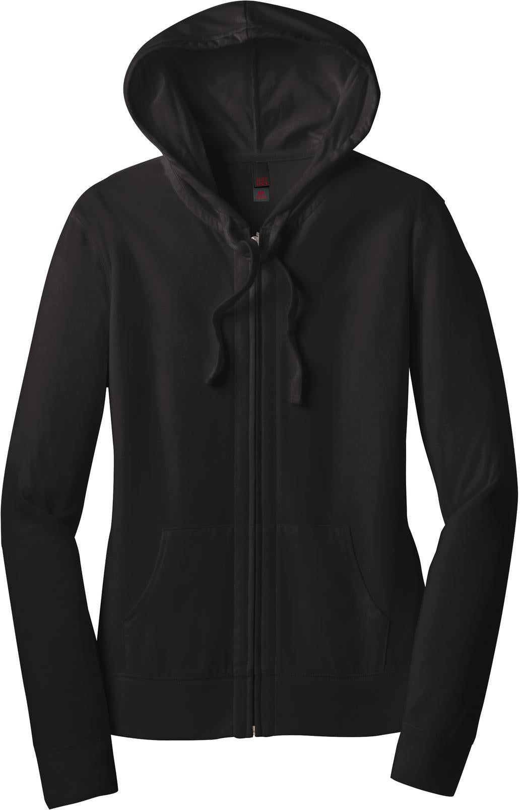 District Ladies Fitted Jersey Full-Zip Hoodie