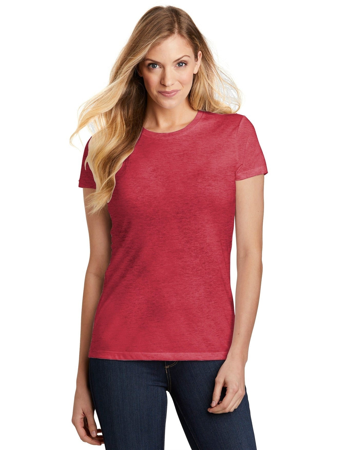 no-logo District Ladies Fitted Perfect Tri Tee-Regular-District-Thread Logic