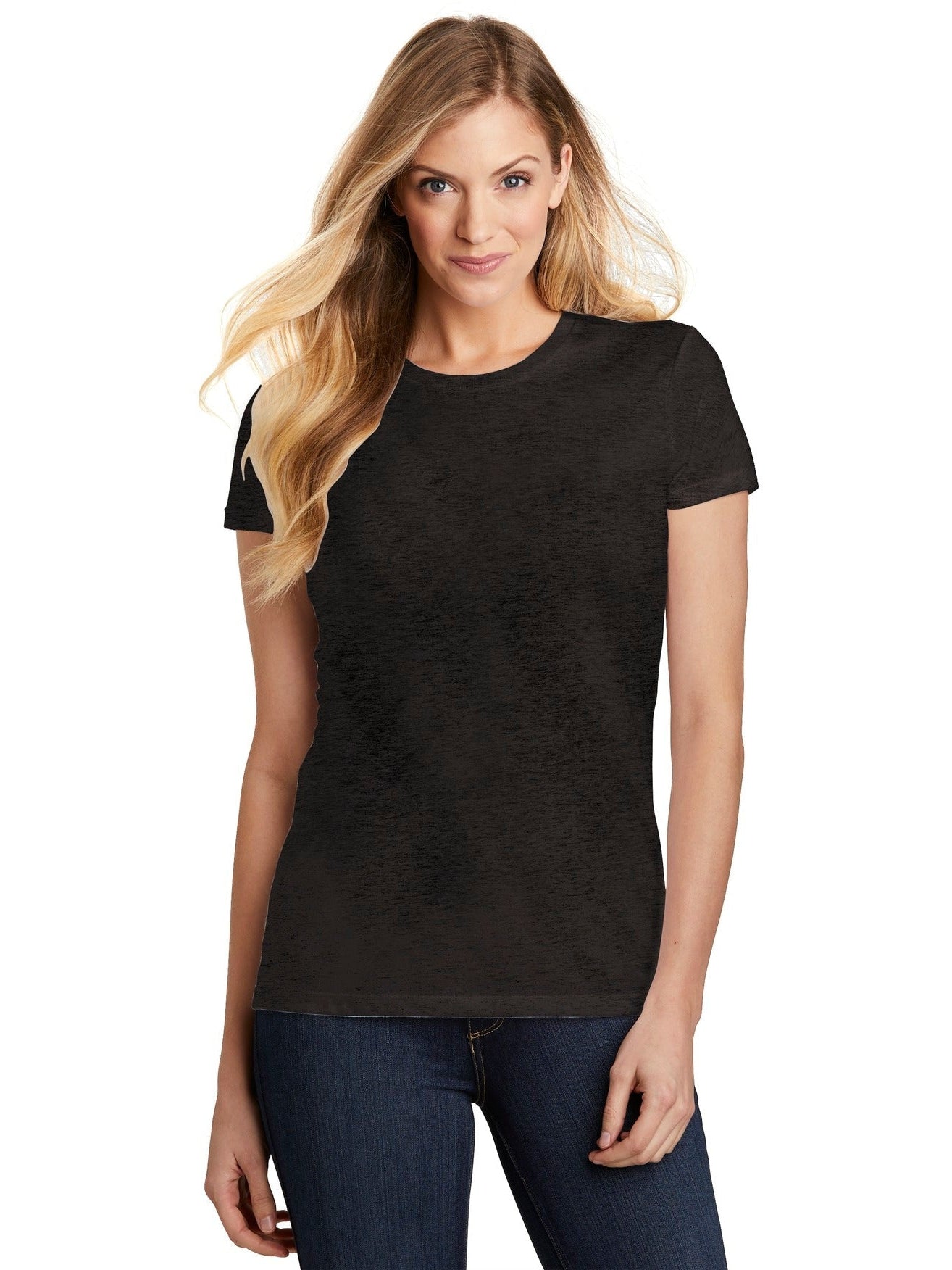 no-logo District Ladies Fitted Perfect Tri Tee-Regular-District-Thread Logic
