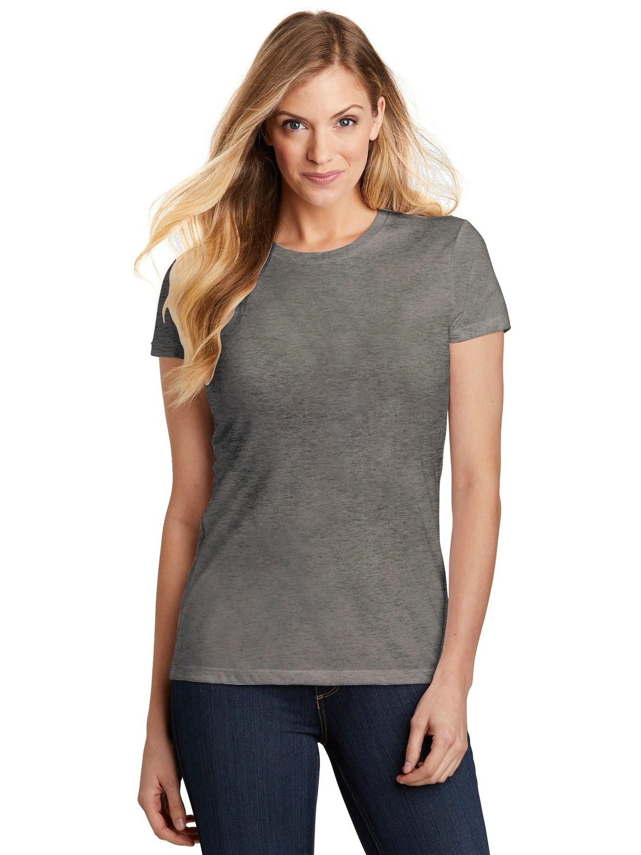 no-logo District Ladies Fitted Perfect Tri Tee-Regular-District-Thread Logic