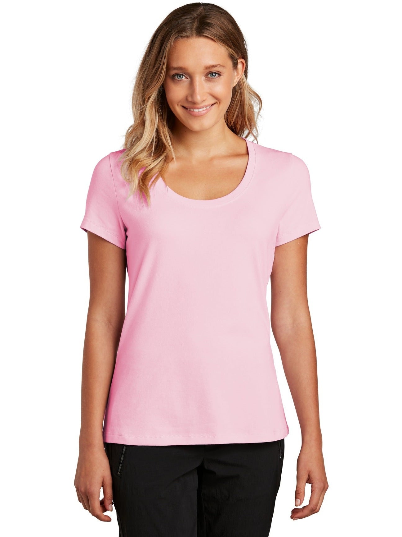 no-logo District Ladies Flex Scoop Neck Tee-Regular-District-Thread Logic