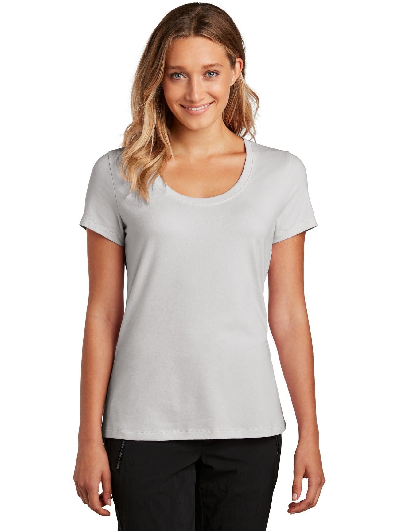 no-logo District Ladies Flex Scoop Neck Tee-Regular-District-Thread Logic