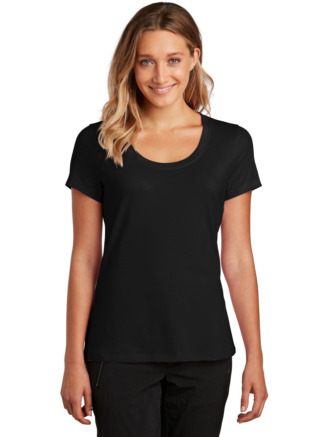 no-logo District Ladies Flex Scoop Neck Tee-Regular-District-Thread Logic
