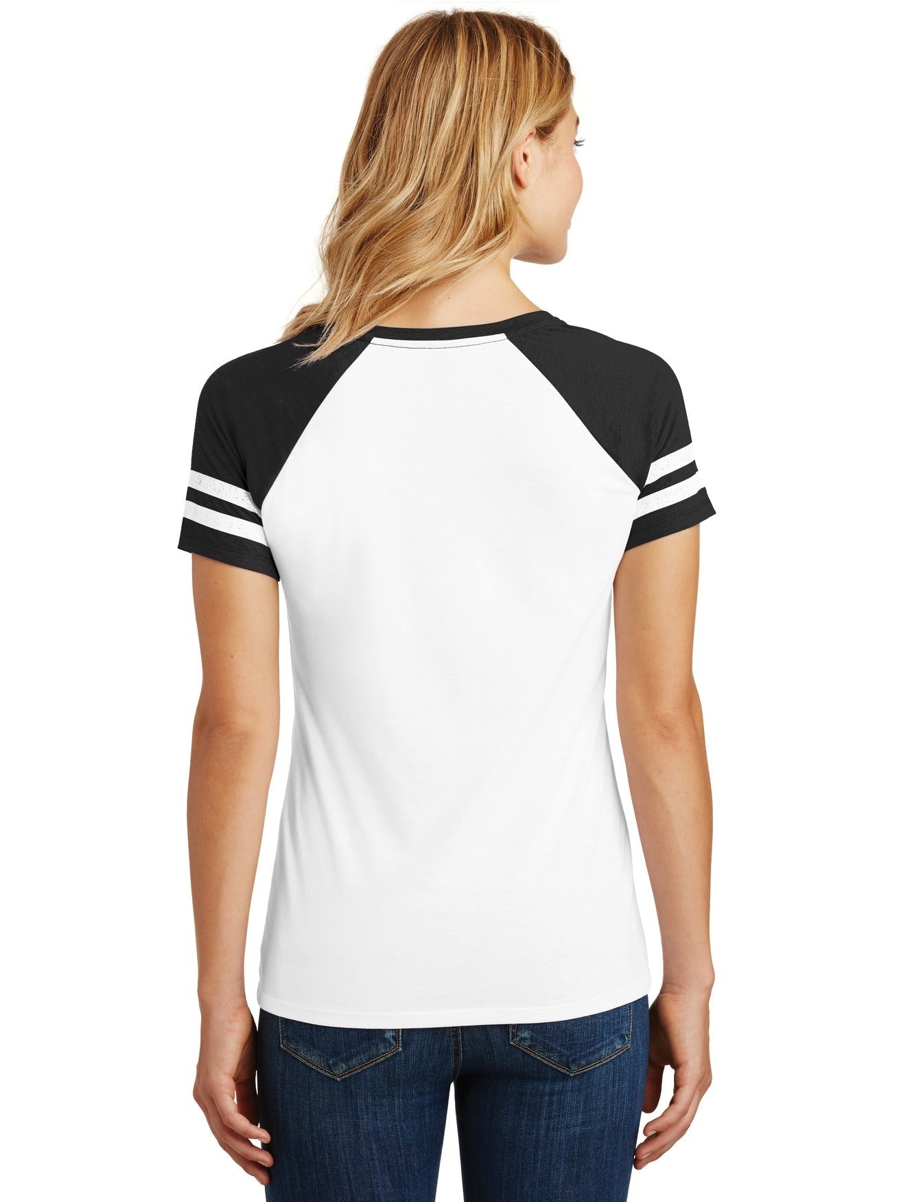 no-logo District Ladies Game V-Neck Tee-Regular-District-Thread Logic