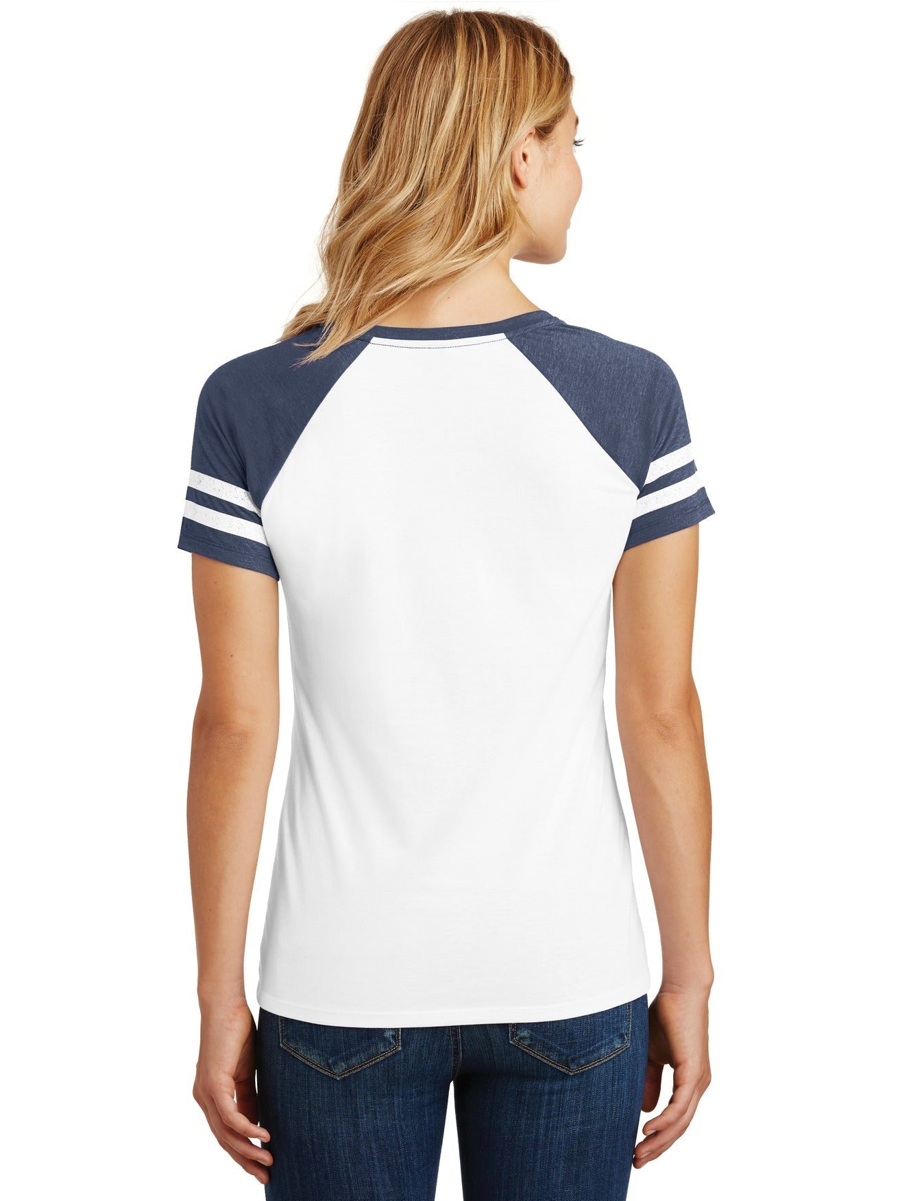 no-logo District Ladies Game V-Neck Tee-Regular-District-Thread Logic