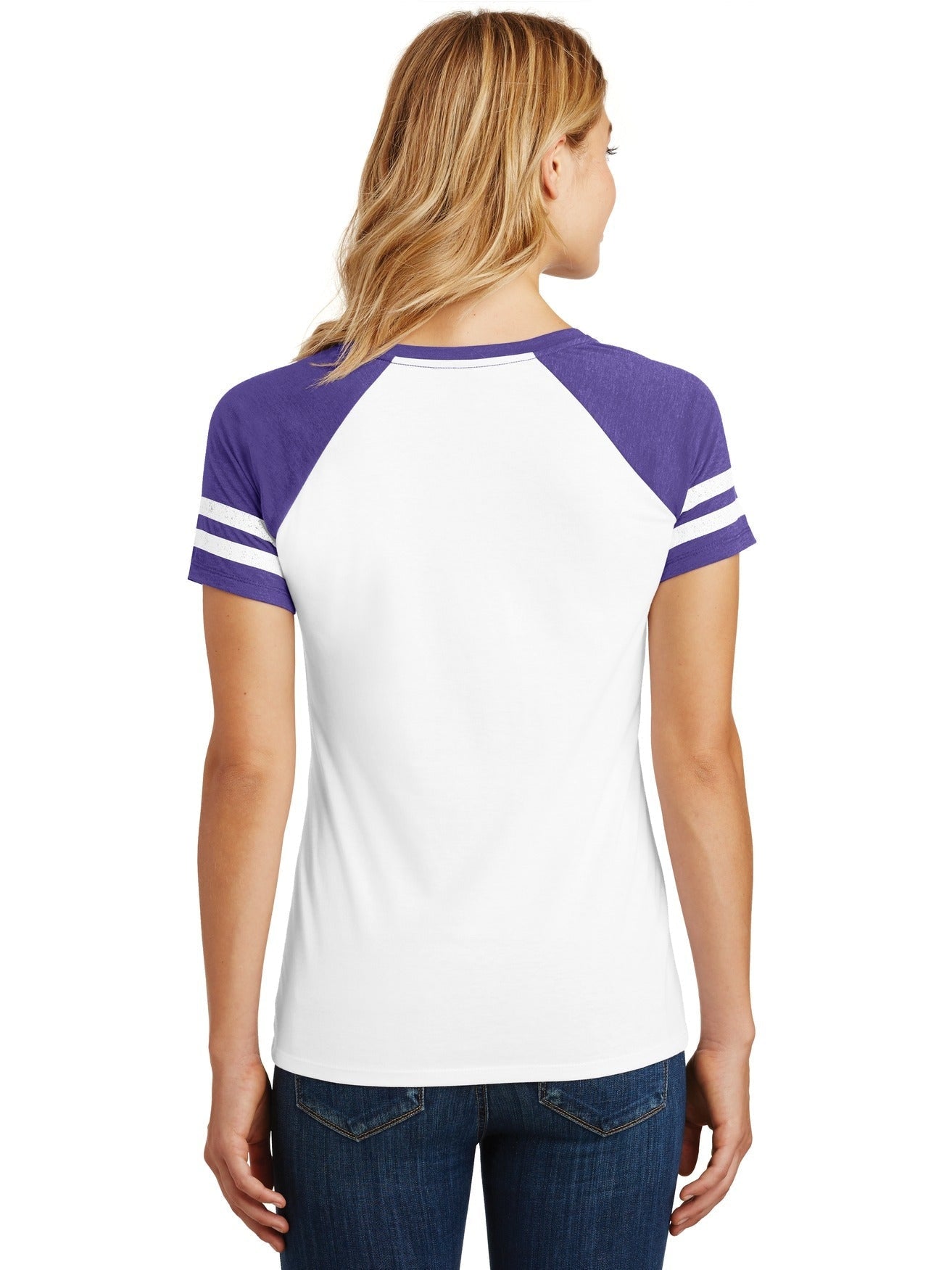 no-logo District Ladies Game V-Neck Tee-Regular-District-Thread Logic