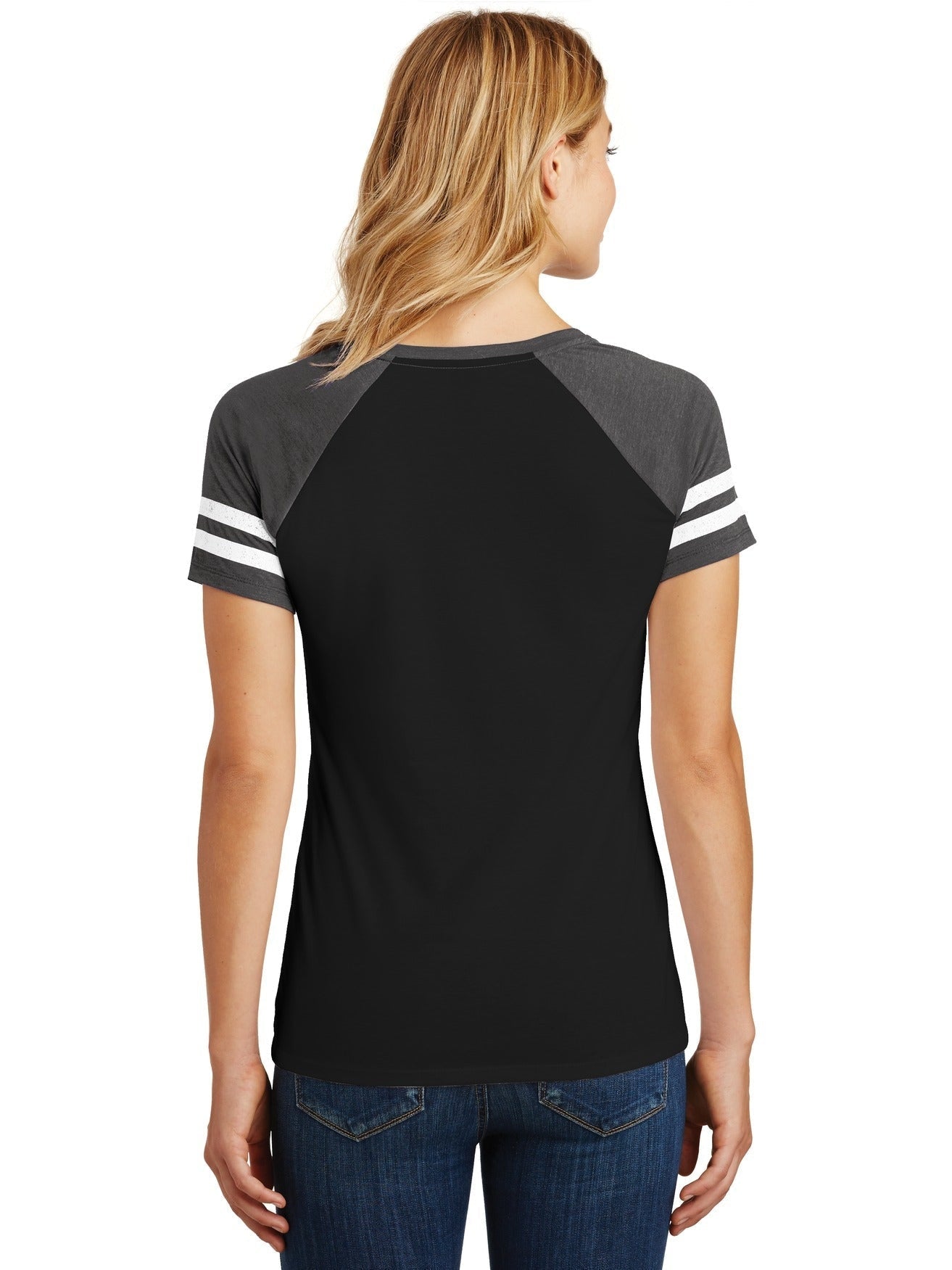 no-logo District Ladies Game V-Neck Tee-Regular-District-Thread Logic