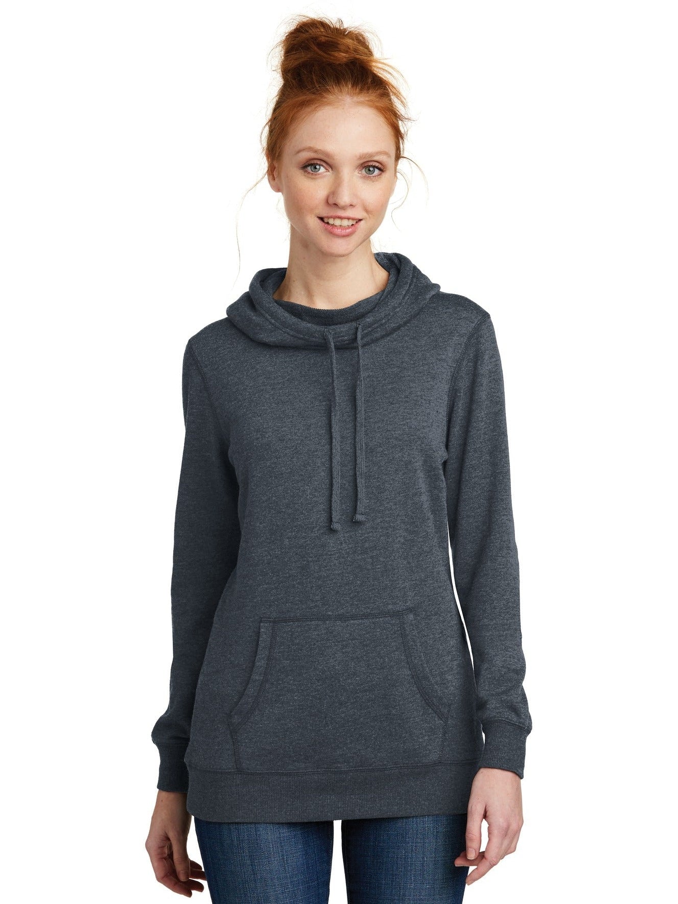 no-logo District Ladies Lightweight Fleece Hoodie-Regular-District-Thread Logic