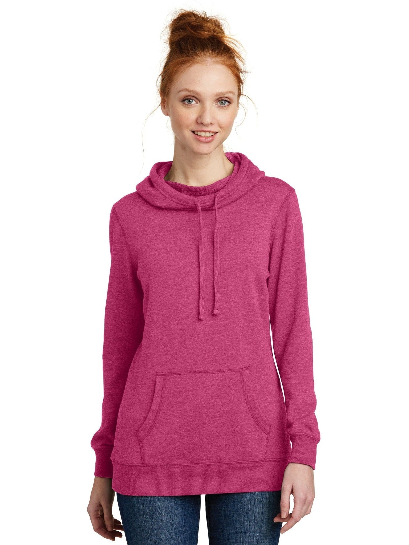 no-logo District Ladies Lightweight Fleece Hoodie-Regular-District-Thread Logic