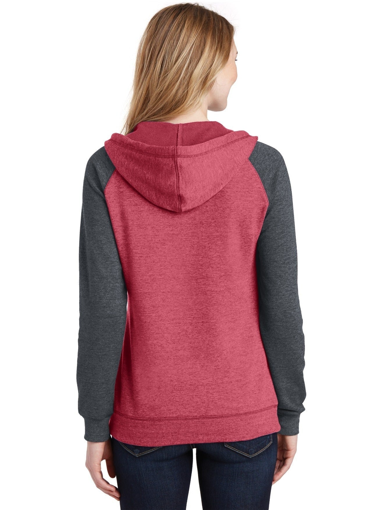 no-logo District Ladies Lightweight Fleece Raglan Hoodie-Regular-District-Thread Logic