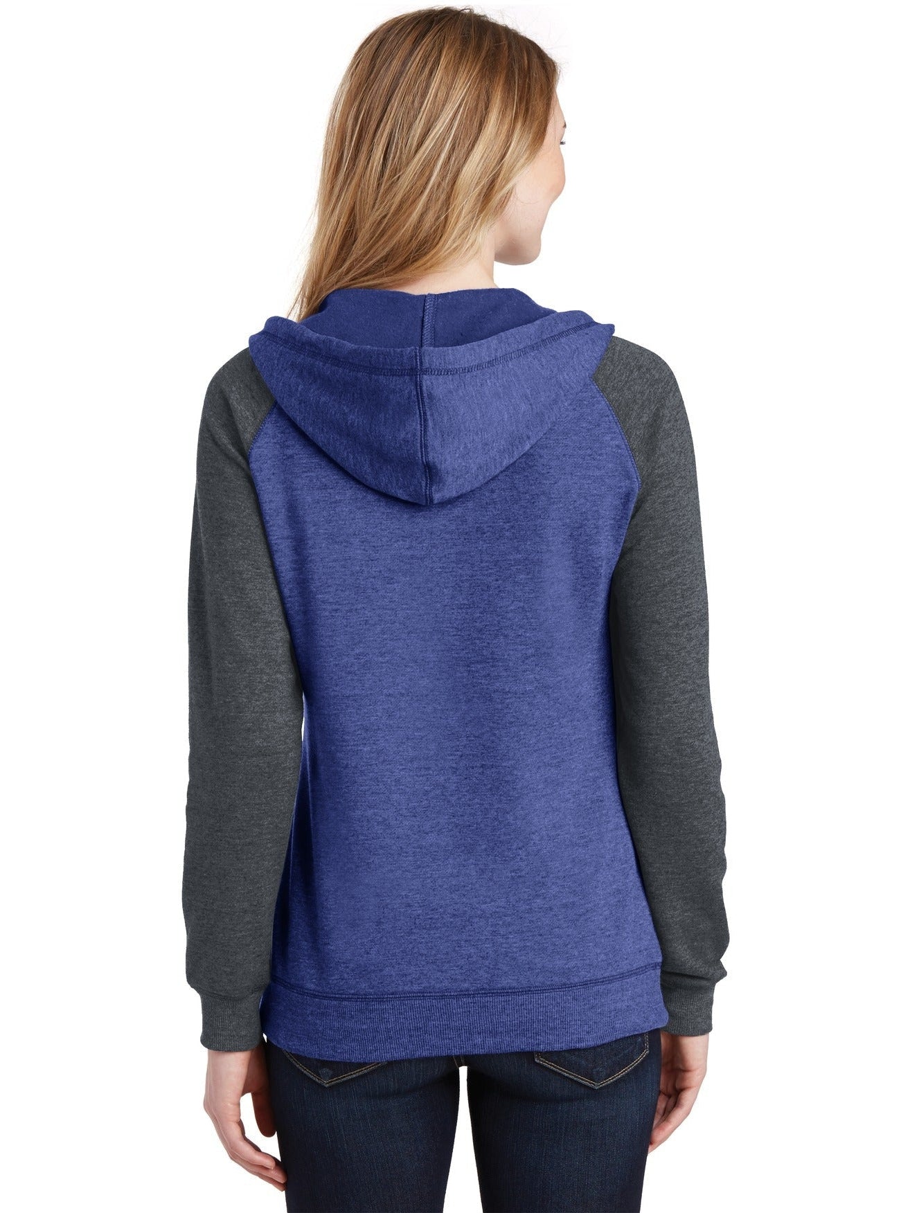no-logo District Ladies Lightweight Fleece Raglan Hoodie-Regular-District-Thread Logic