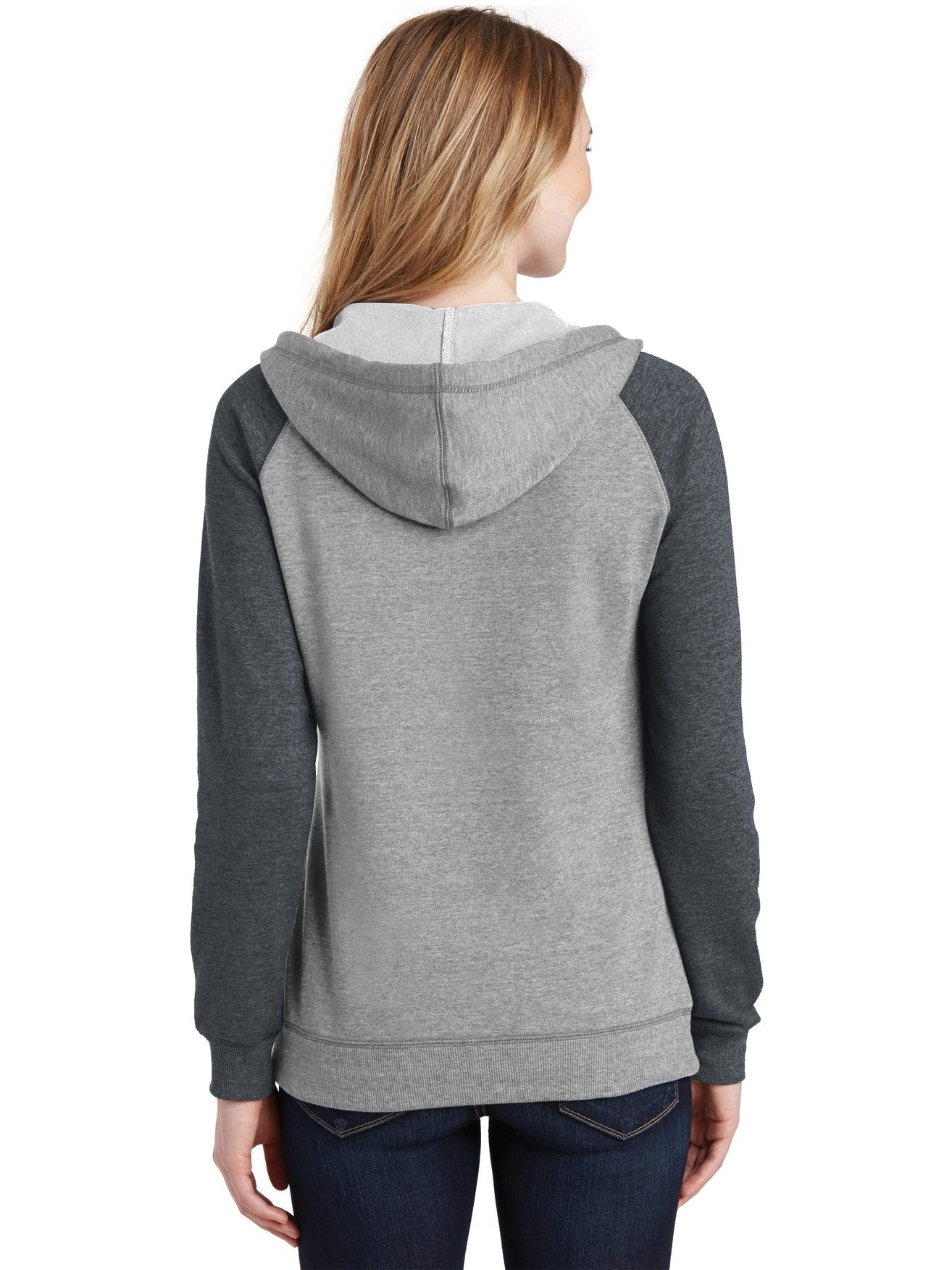no-logo District Ladies Lightweight Fleece Raglan Hoodie-Regular-District-Thread Logic