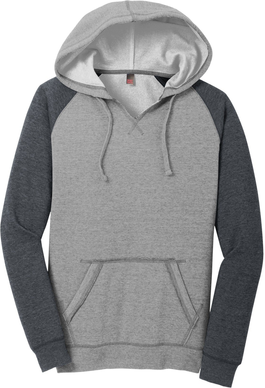 District Ladies Lightweight Fleece Raglan Hoodie