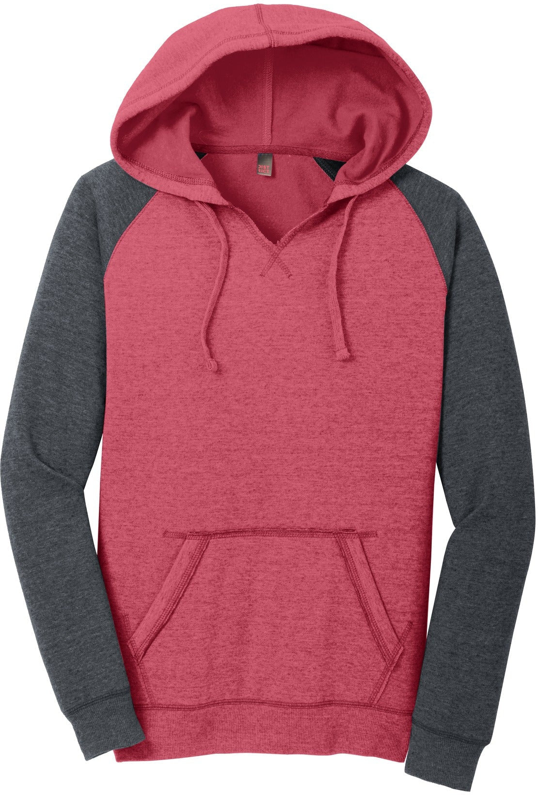 District Ladies Lightweight Fleece Raglan Hoodie