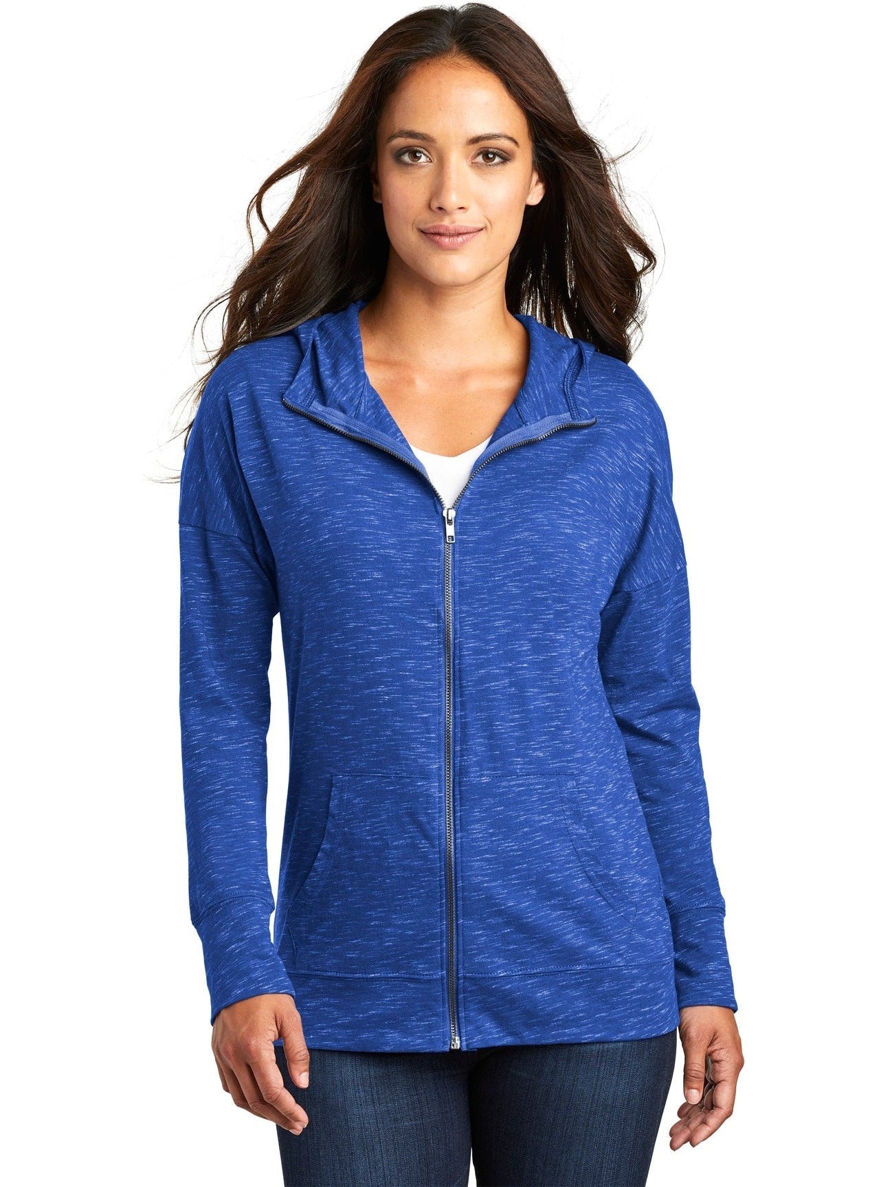 no-logo District Ladies Medal Full-Zip Hoodie-Regular-District-Thread Logic