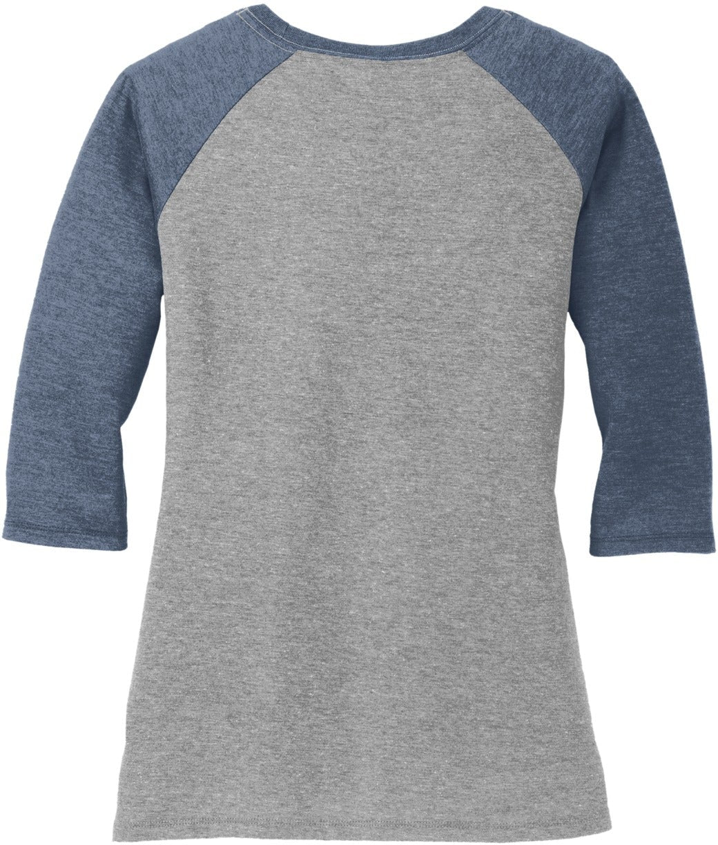 no-logo District Ladies Perfect Tri 3/4-Sleeve Raglan-Regular-District-Thread Logic