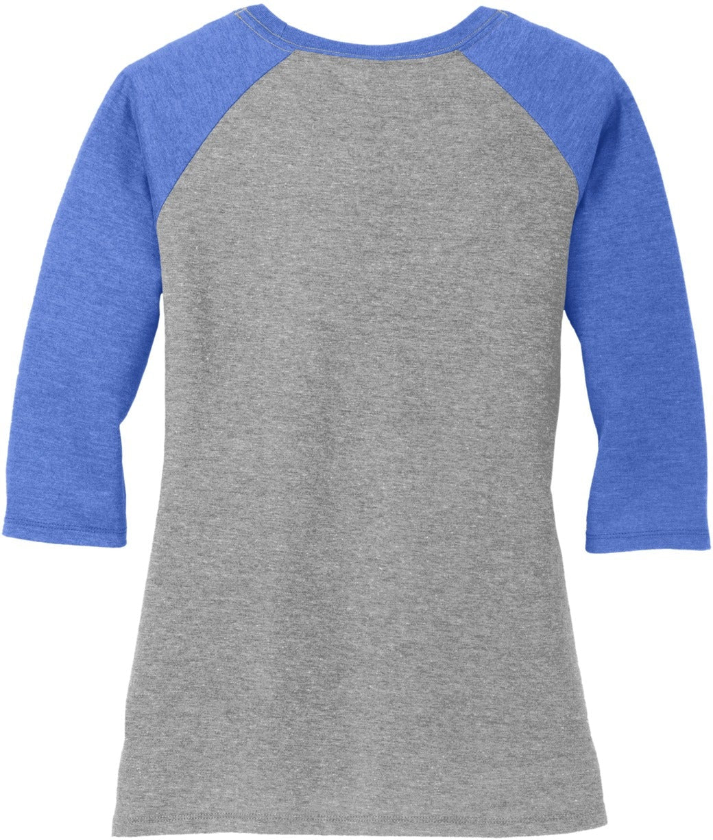 no-logo District Ladies Perfect Tri 3/4-Sleeve Raglan-Regular-District-Thread Logic