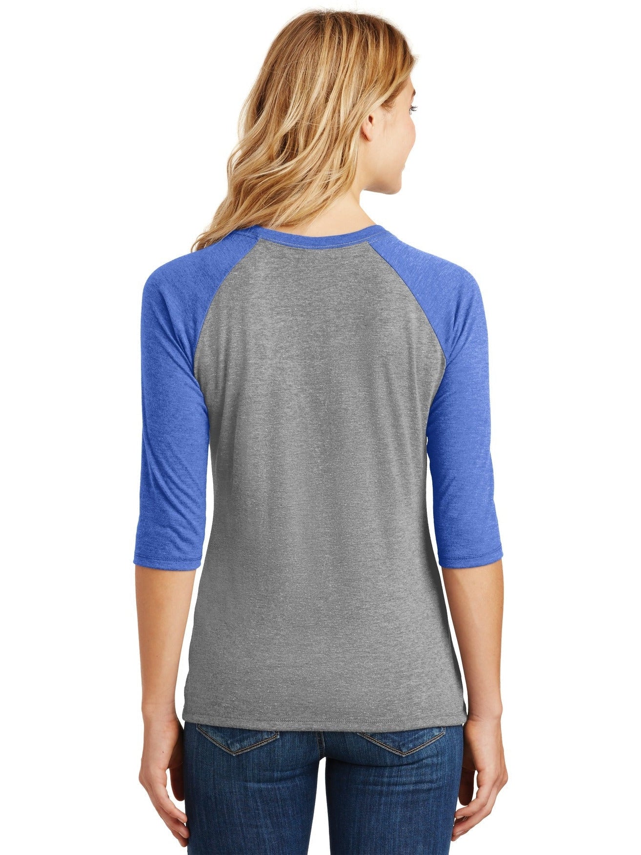 no-logo District Ladies Perfect Tri 3/4-Sleeve Raglan-Regular-District-Thread Logic