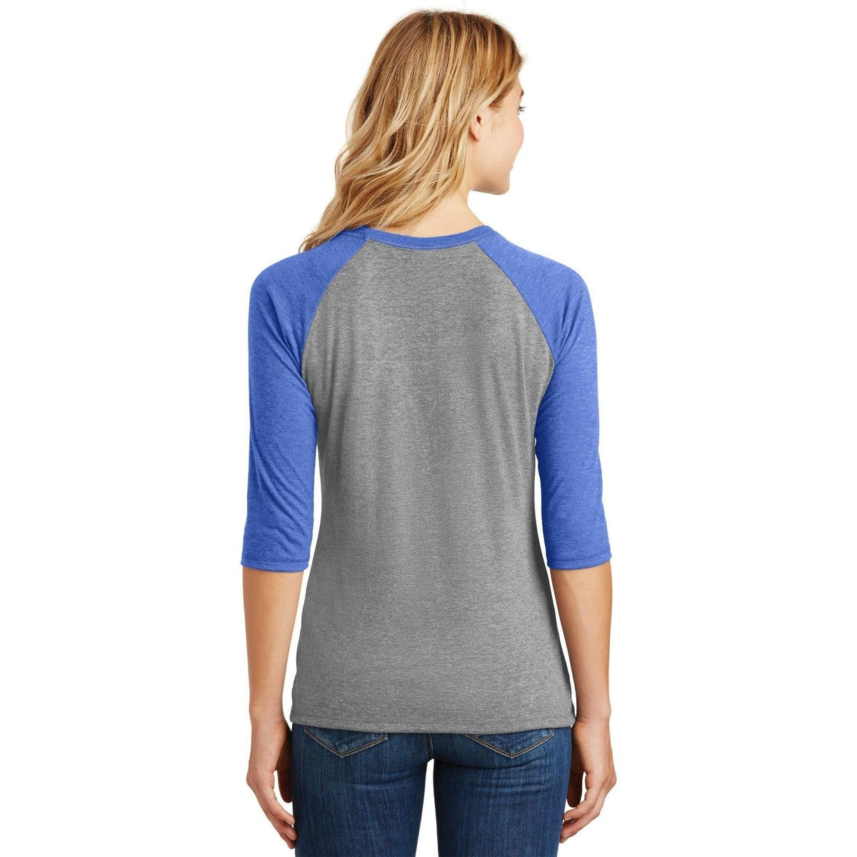 no-logo District Women's Perfect Tri 3/4-Sleeve Raglan-Regular-District-Thread Logic