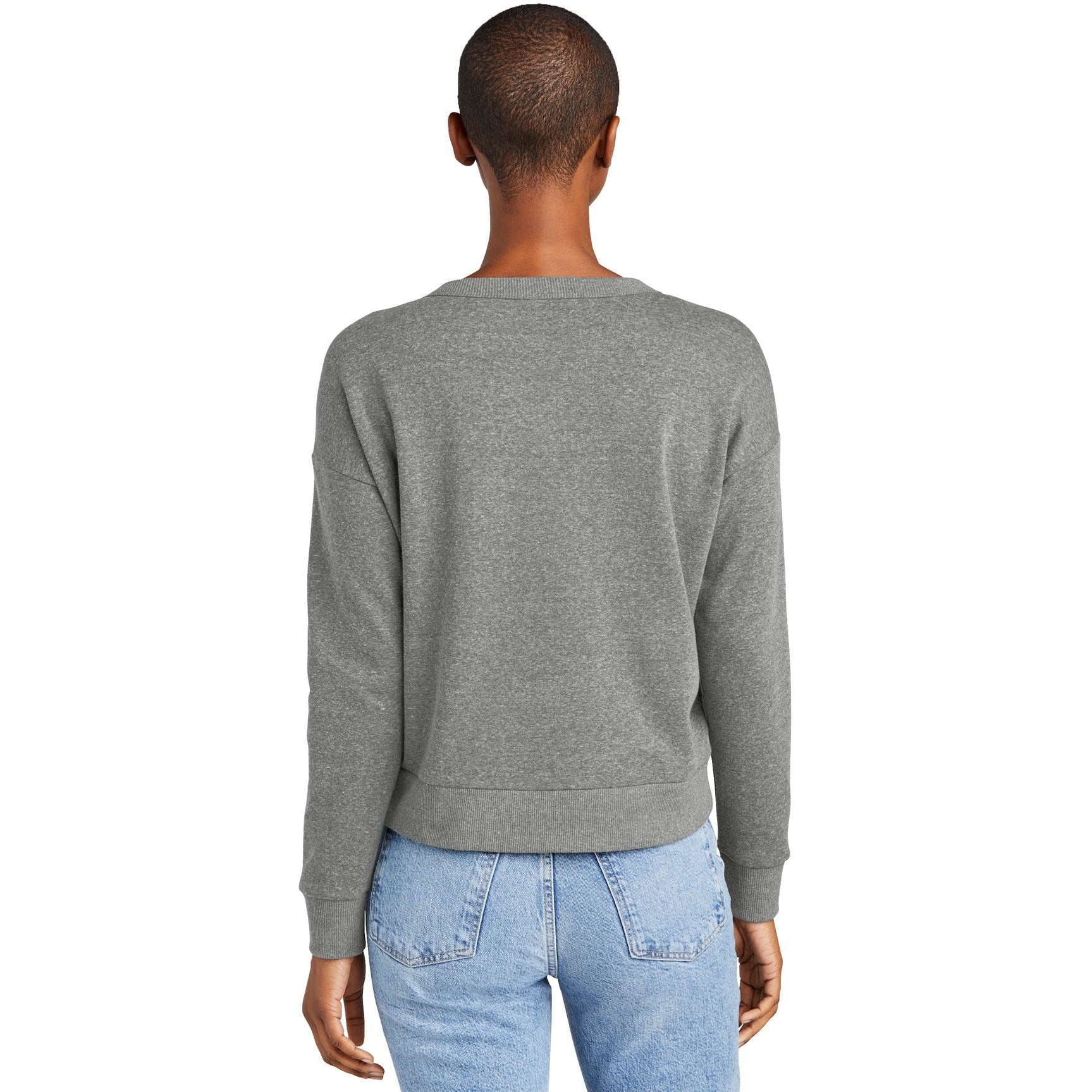 no-logo District Ladies Perfect Tri Fleece V-Neck Sweatshirt-Apparel-District-Thread Logic