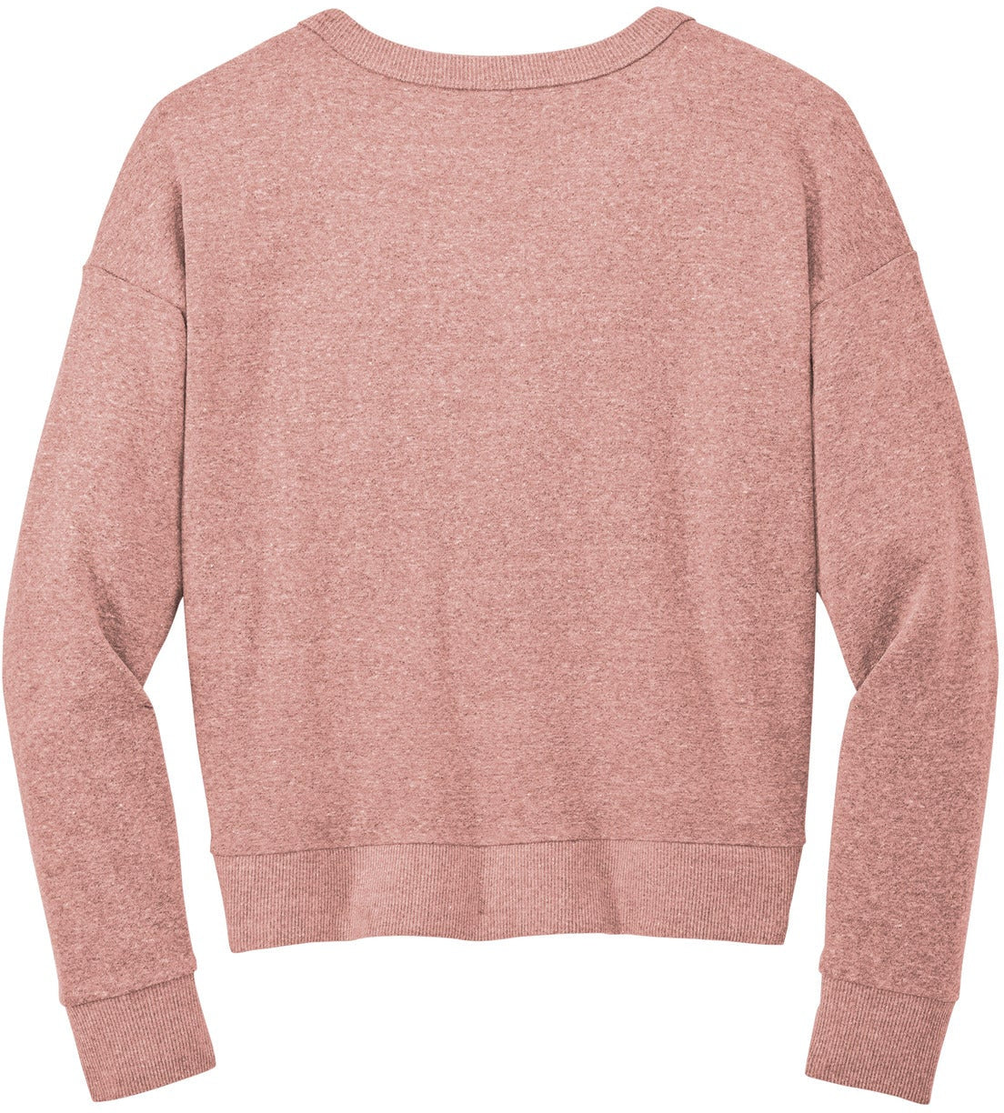 no-logo District Ladies Perfect Tri Fleece V-Neck Sweatshirt-Apparel-District-Thread Logic