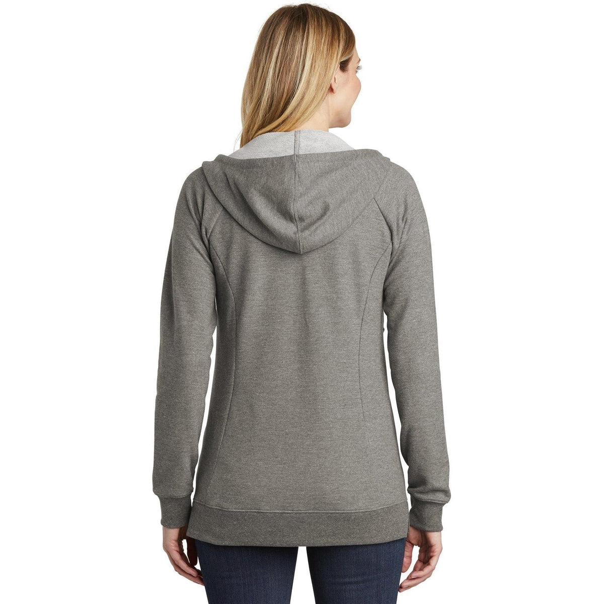 no-logo District Women's Perfect Tri French Terry Full-Zip Hoodie-Full Zips-District-Thread Logic