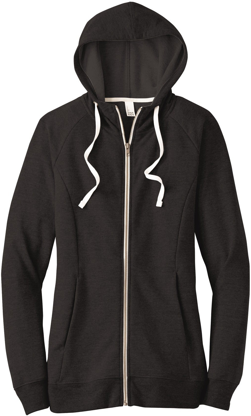 District Ladies Perfect Tri French Terry Full-Zip Hoodie