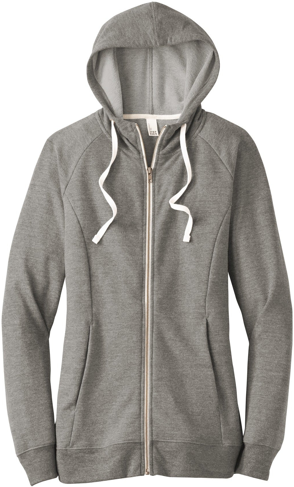 District Ladies Perfect Tri French Terry Full-Zip Hoodie
