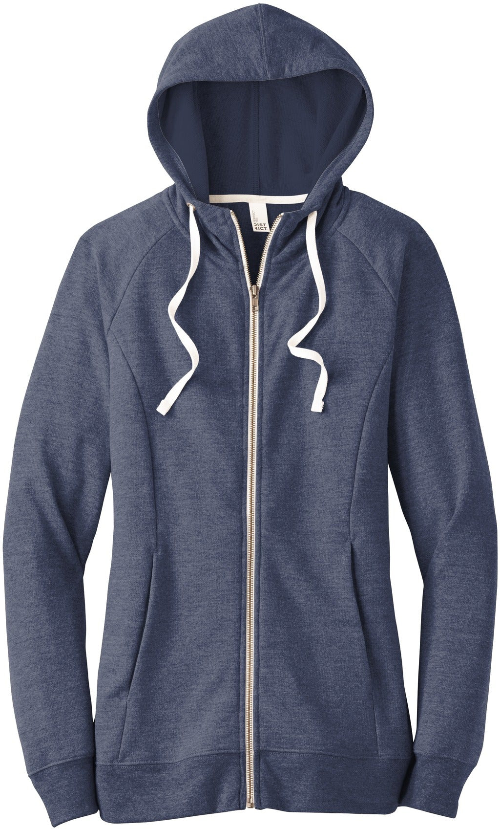 District Ladies Perfect Tri French Terry Full-Zip Hoodie