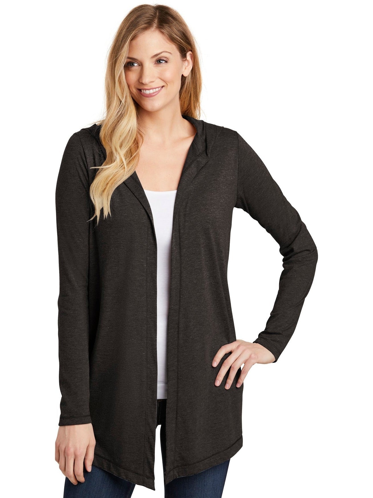 no-logo District Ladies Perfect Tri Hooded Cardigan-Regular-District-Thread Logic