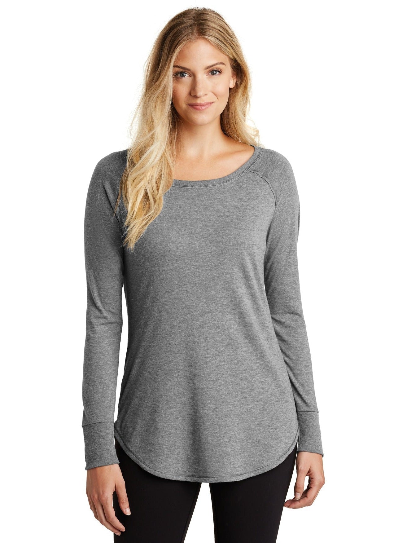 no-logo District Ladies Perfect Tri Long Sleeve Tunic Tee-Regular-District-Thread Logic