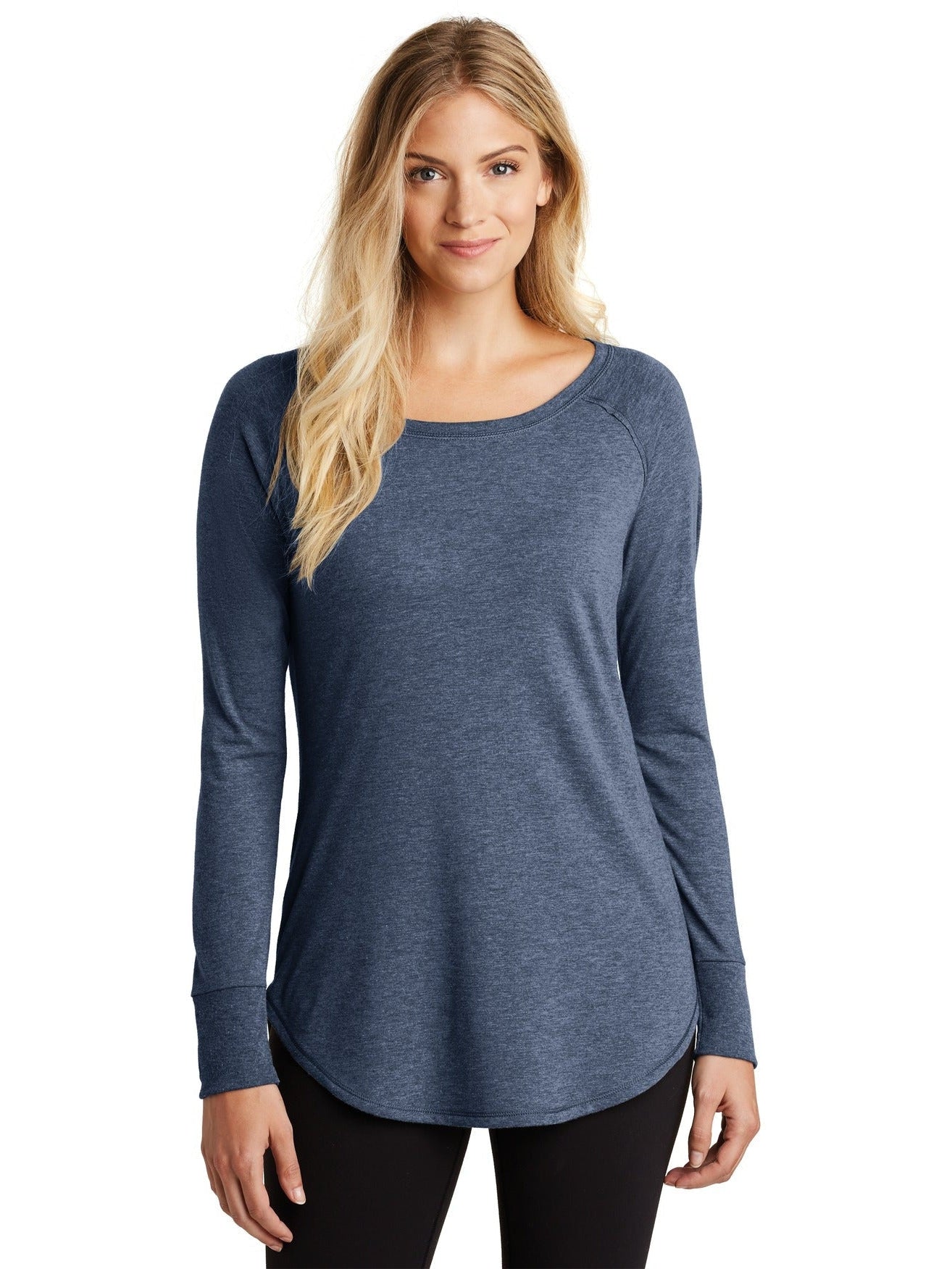 no-logo District Ladies Perfect Tri Long Sleeve Tunic Tee-Regular-District-Thread Logic