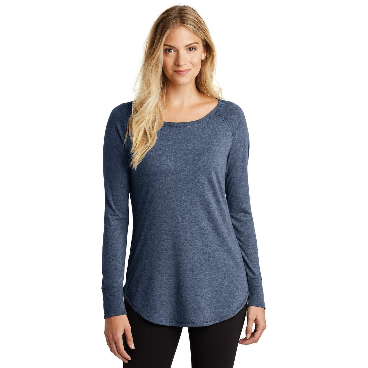 no-logo District Women's Perfect Tri Long Sleeve Tunic Tee-Regular-District-Thread Logic