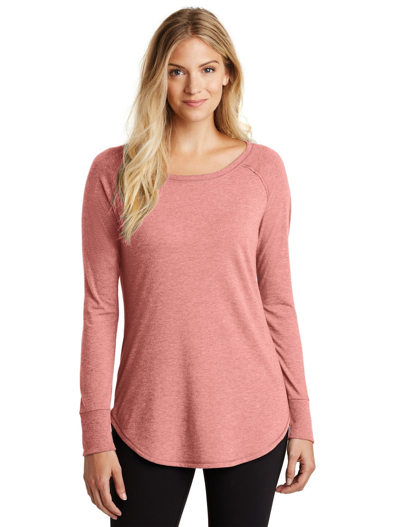 no-logo District Ladies Perfect Tri Long Sleeve Tunic Tee-Regular-District-Thread Logic