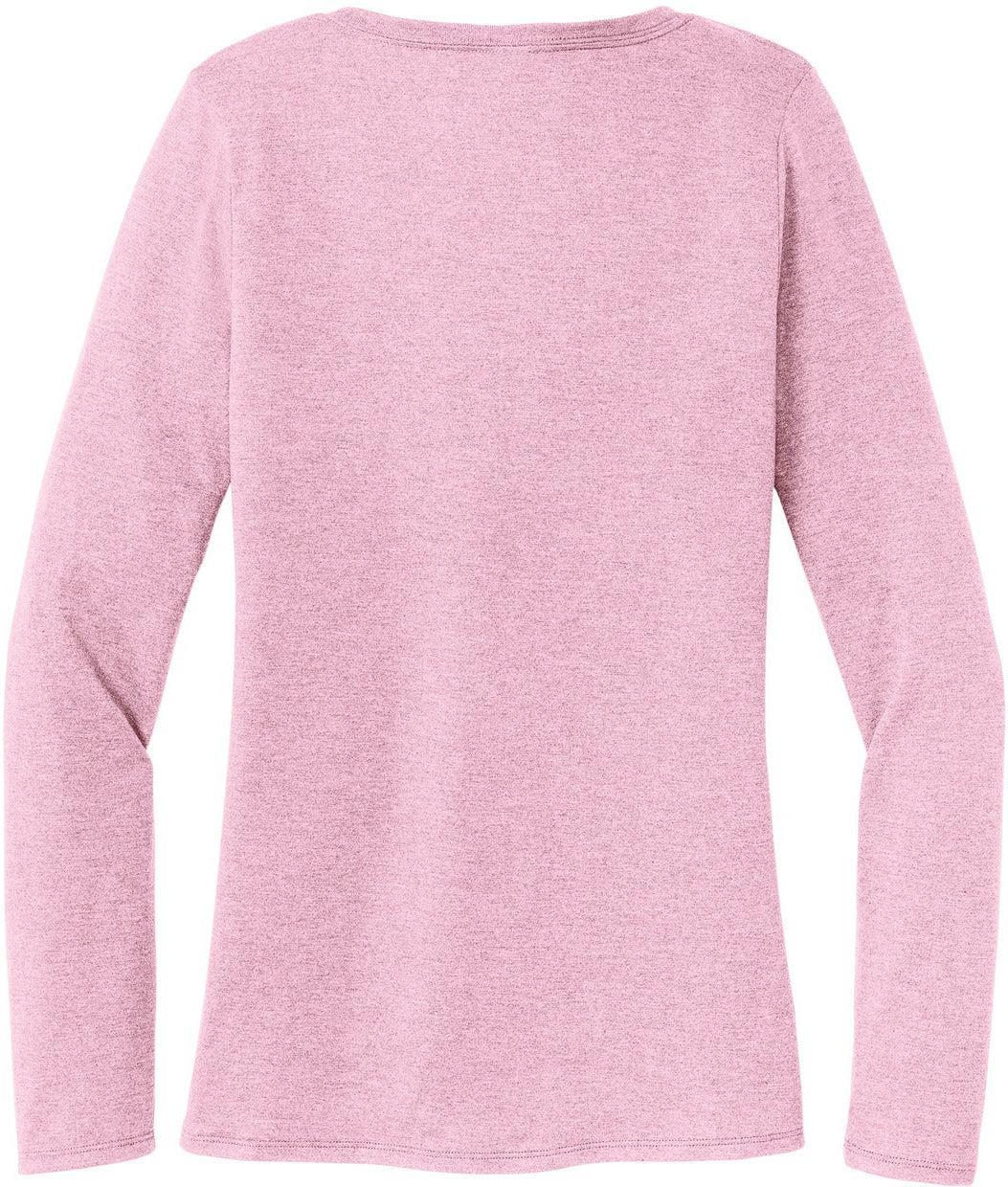no-logo District Ladies Perfect Tri Long Sleeve V-Neck Tee-Regular-District-Thread Logic