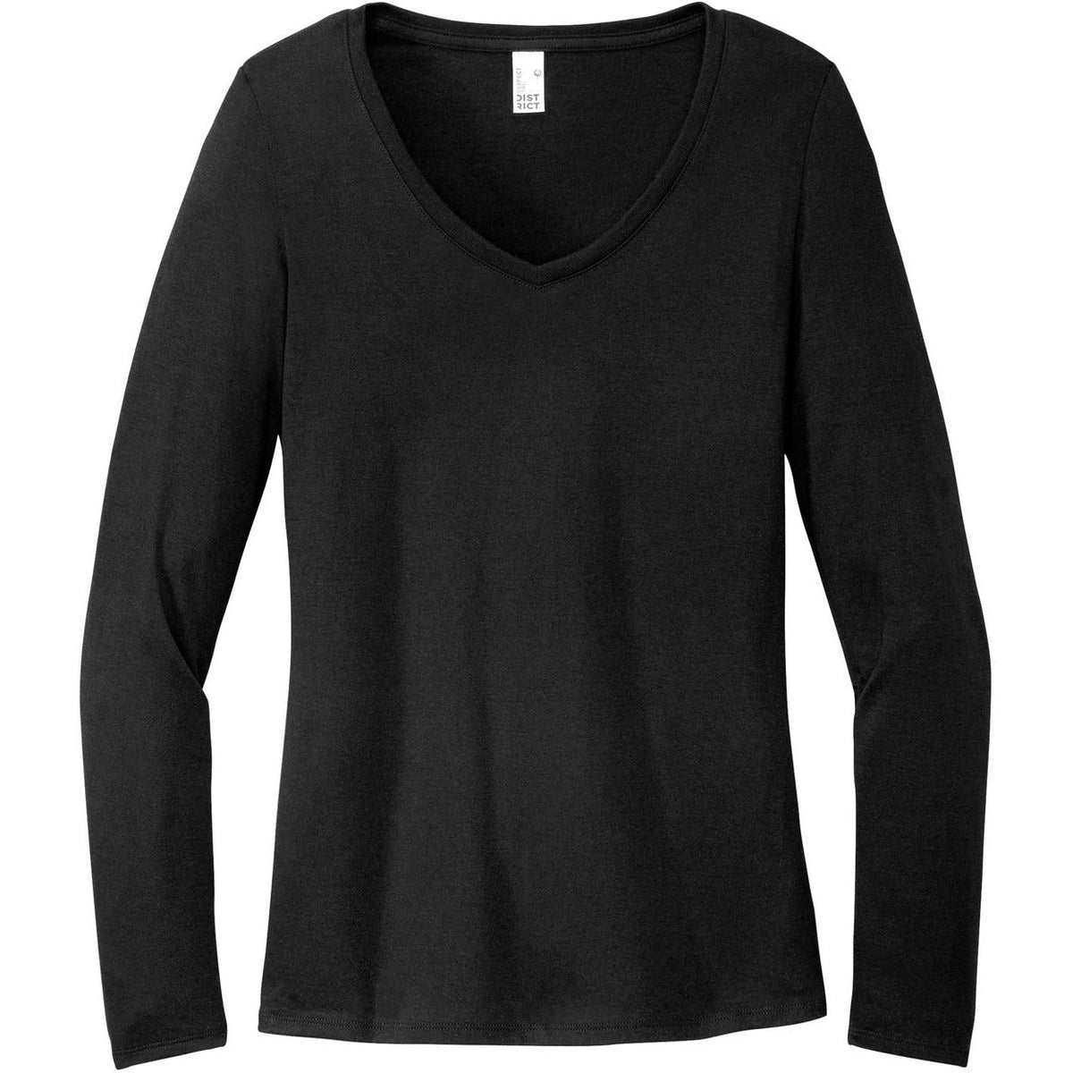 no-logo District Ladies Perfect Tri Long Sleeve V-Neck Tee