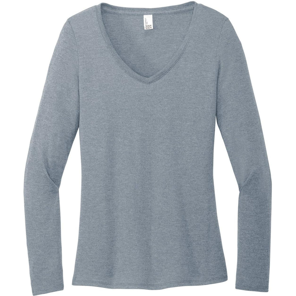 no-logo District Ladies Perfect Tri Long Sleeve V-Neck Tee