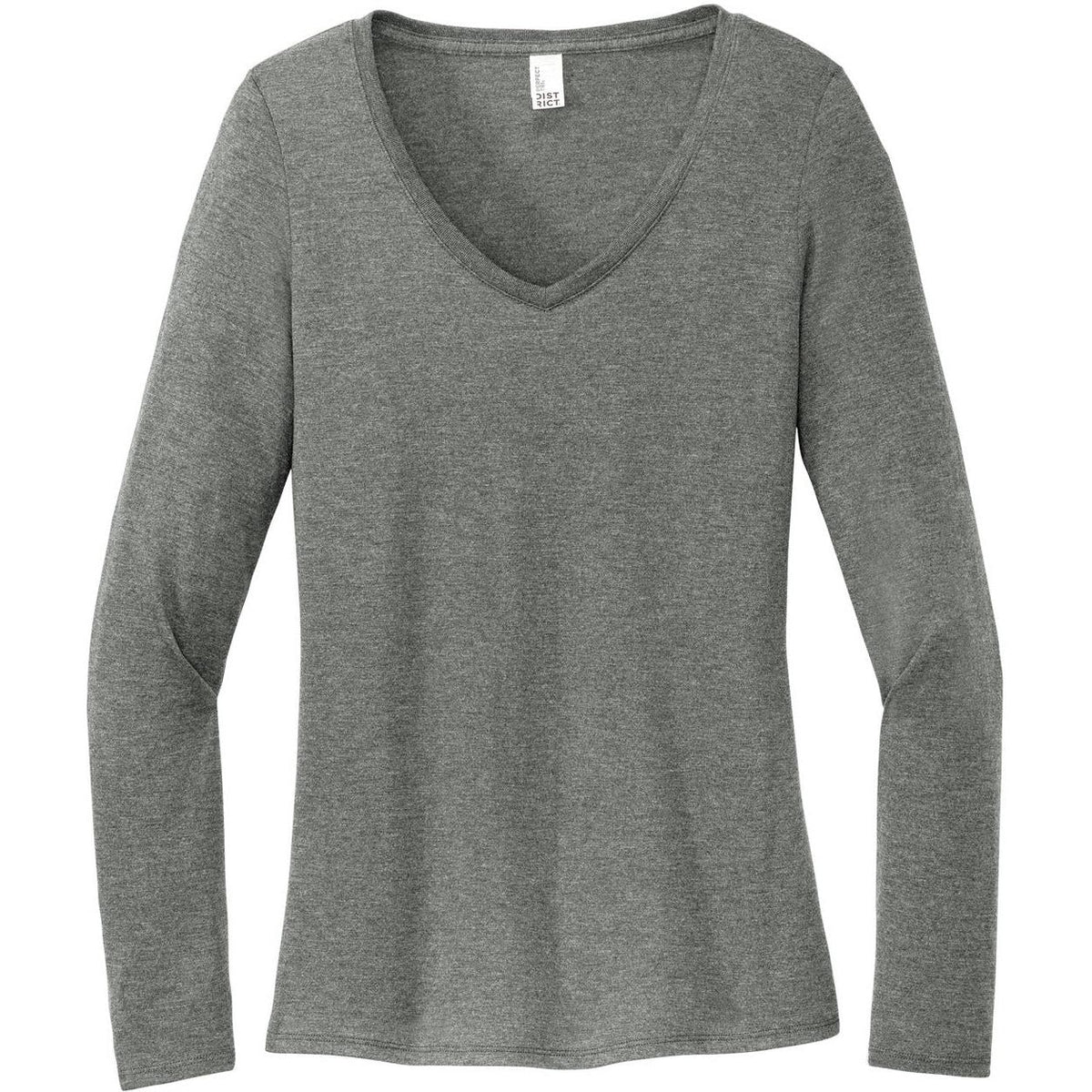no-logo District Ladies Perfect Tri Long Sleeve V-Neck Tee