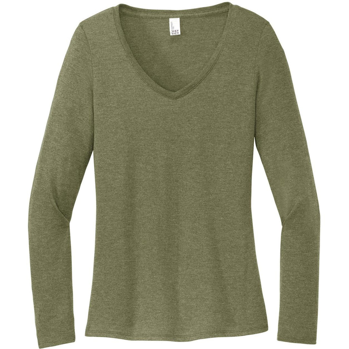 no-logo District Ladies Perfect Tri Long Sleeve V-Neck Tee