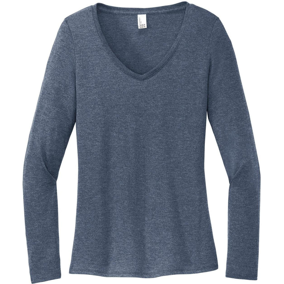 no-logo District Ladies Perfect Tri Long Sleeve V-Neck Tee