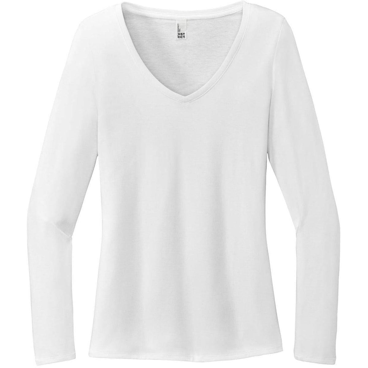 no-logo District Ladies Perfect Tri Long Sleeve V-Neck Tee