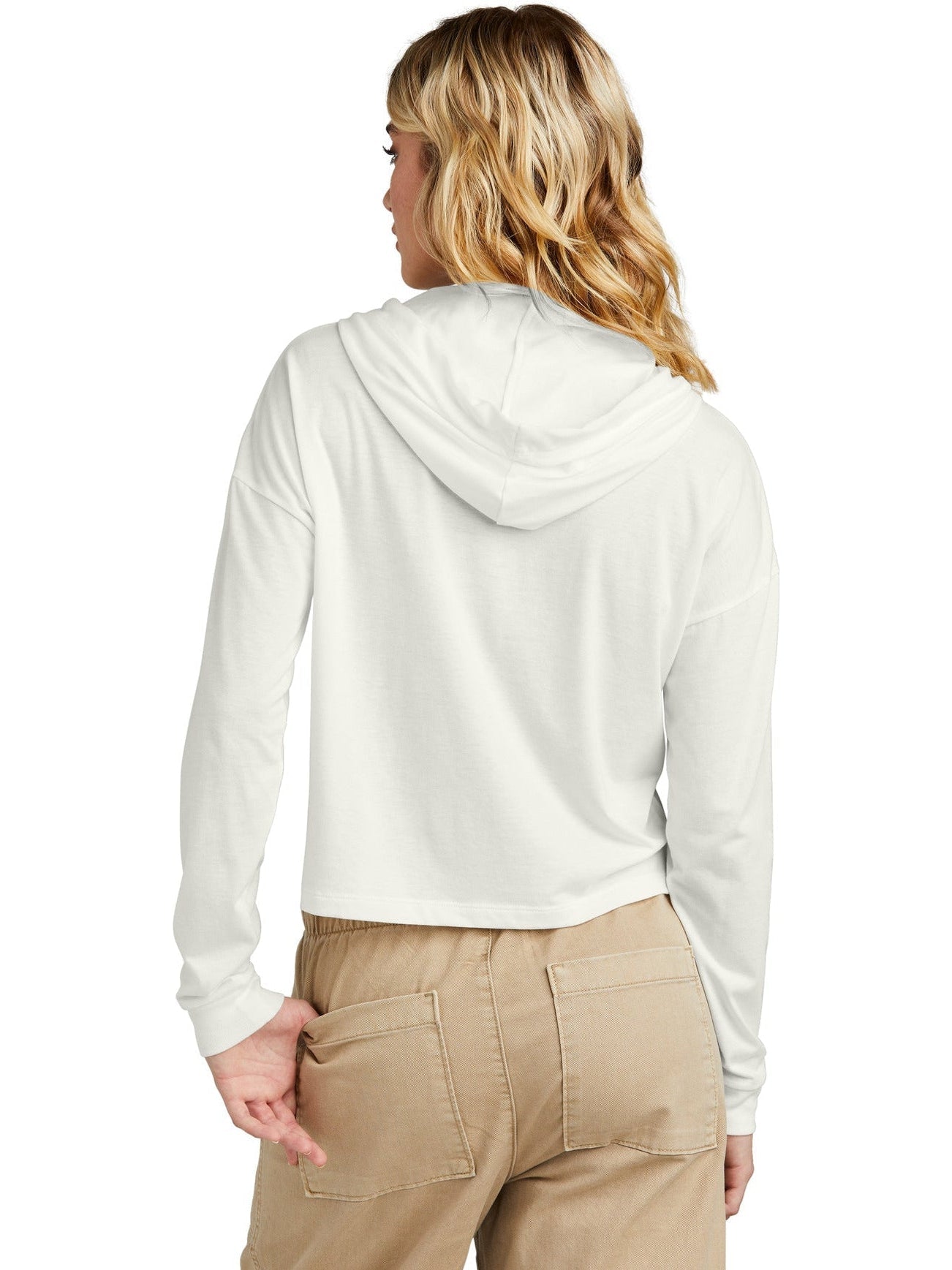 no-logo District Ladies Perfect Tri Midi Long Sleeve Hoodie-New-District-Thread Logic