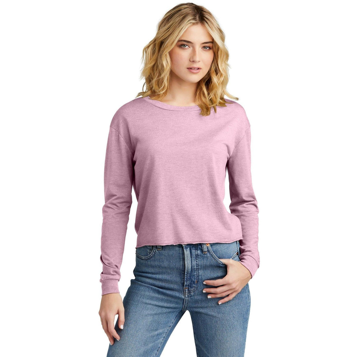 no-logo District Ladies Perfect Tri Midi Long Sleeve Tee-New-District-Thread Logic