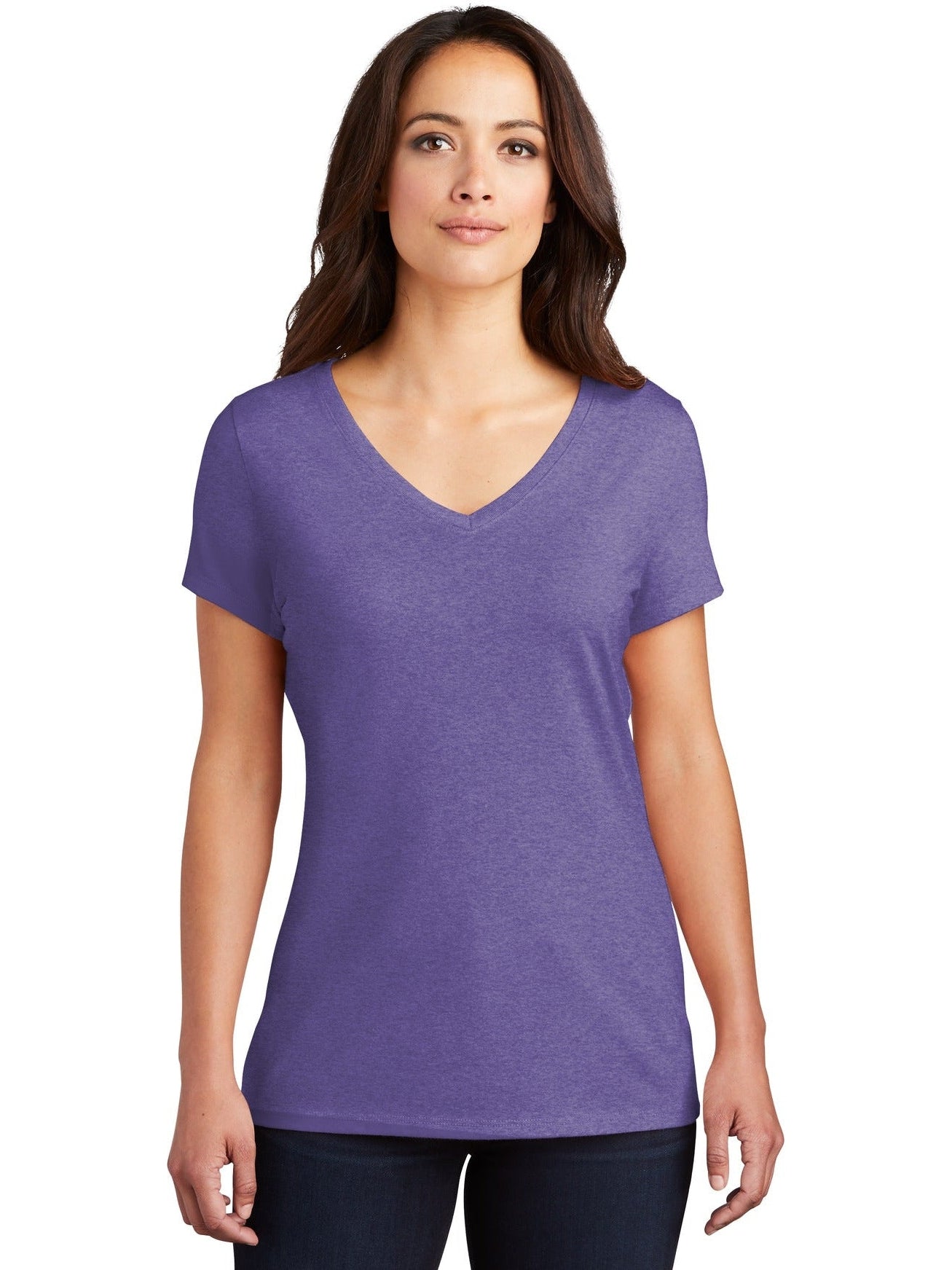 no-logo District Ladies Perfect Tri V-Neck Tee-Regular-District-Thread Logic