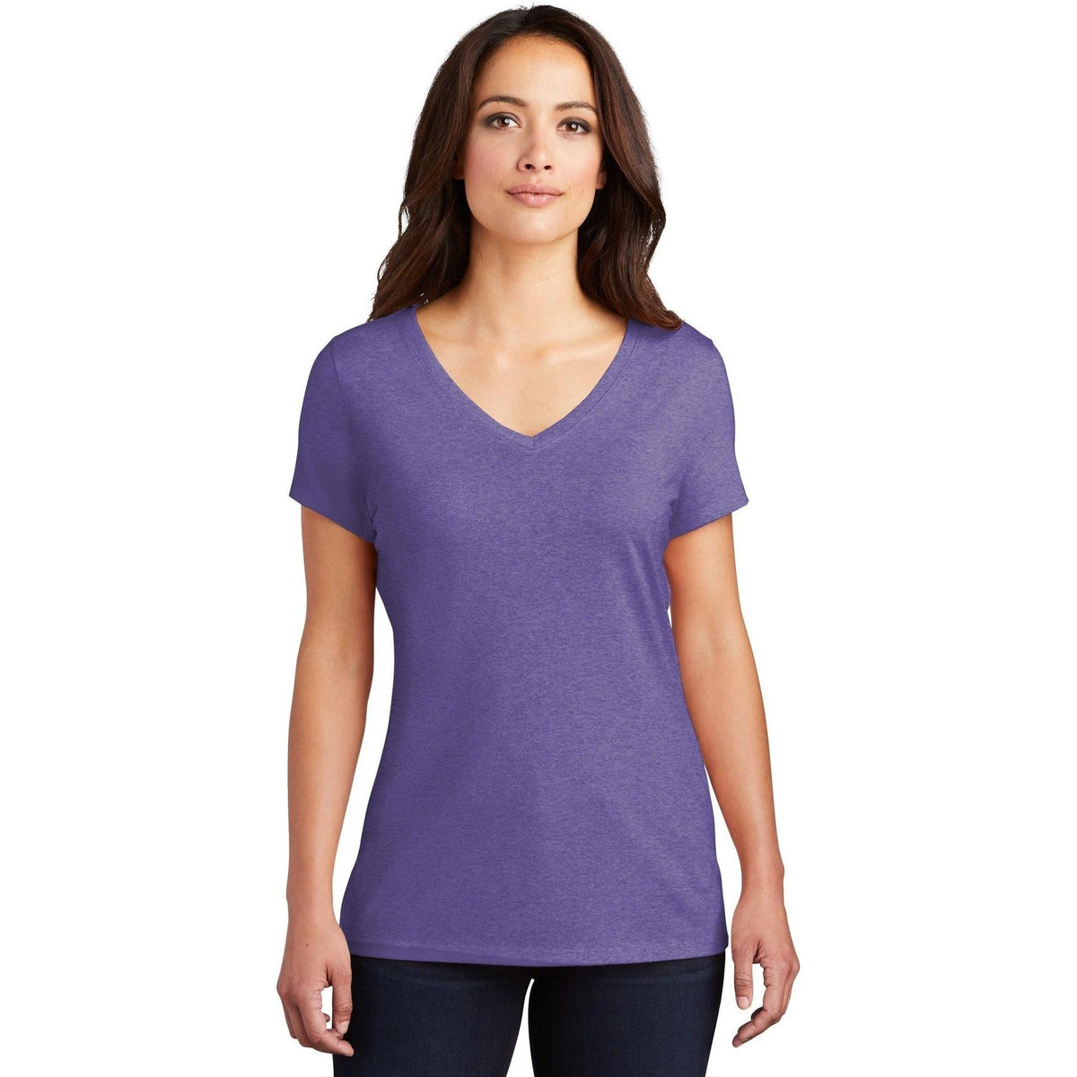 no-logo District Ladies Perfect Tri V-Neck Tee-Regular-District-Thread Logic