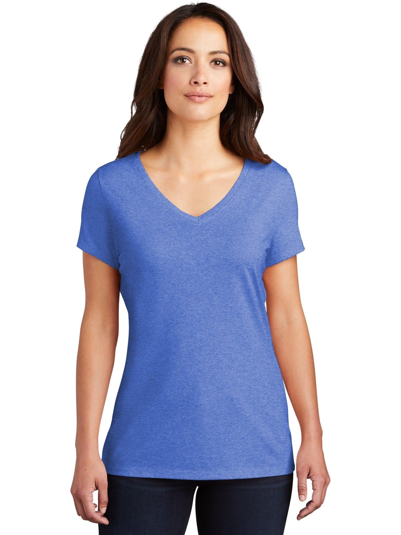 no-logo District Ladies Perfect Tri V-Neck Tee-Regular-District-Thread Logic