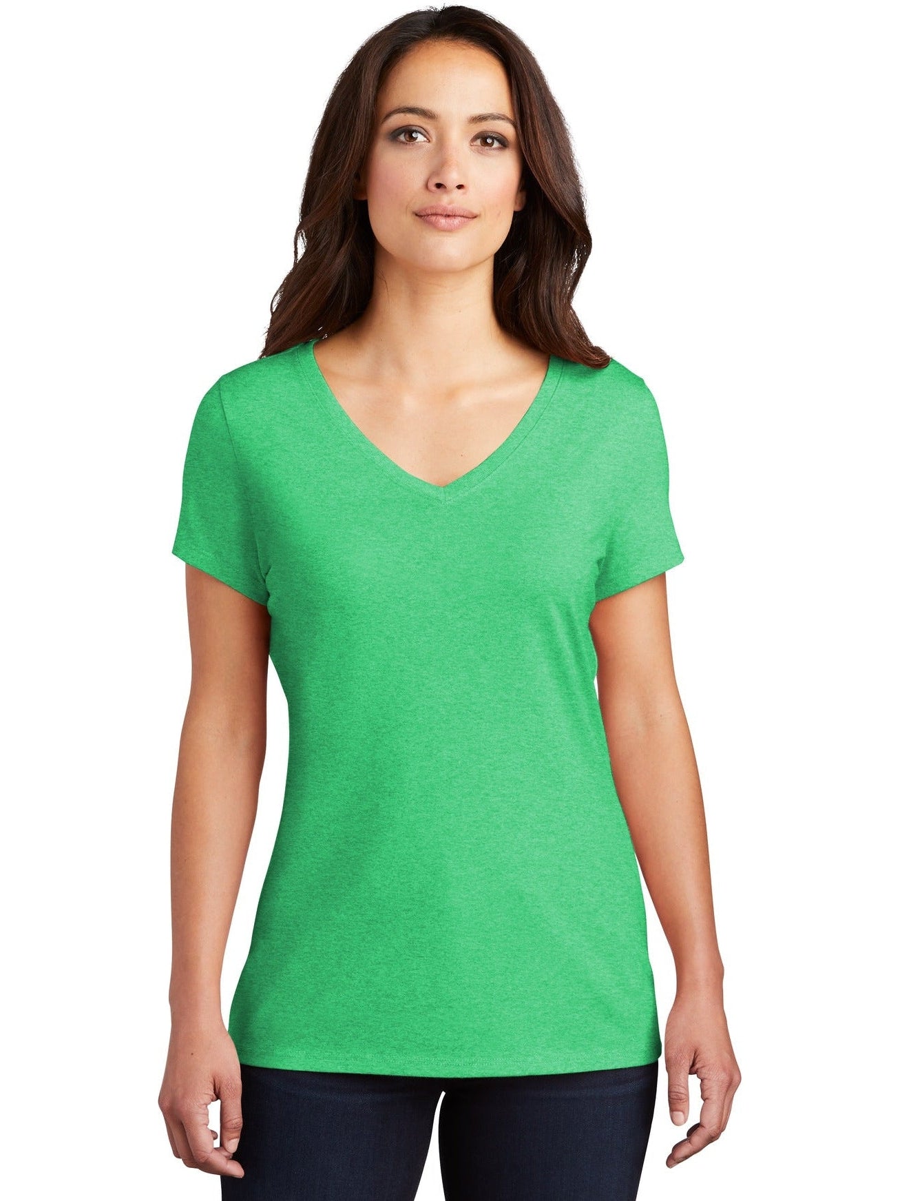 no-logo District Ladies Perfect Tri V-Neck Tee-Regular-District-Thread Logic